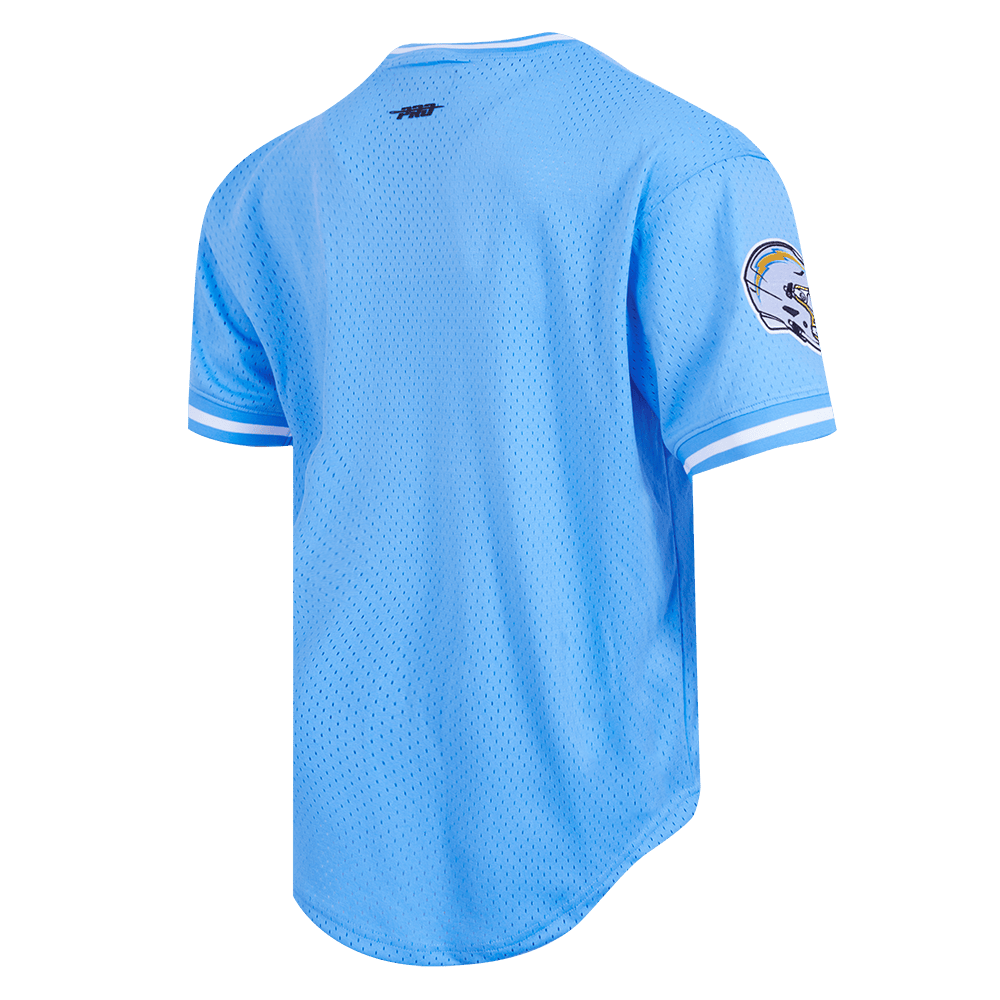 NFL LOS ANGELES CHARGERS JUSTIN HERBERT #10 Men MESH T-Shirt (UNIVERSITY BLUE) product image 4, provided for visual