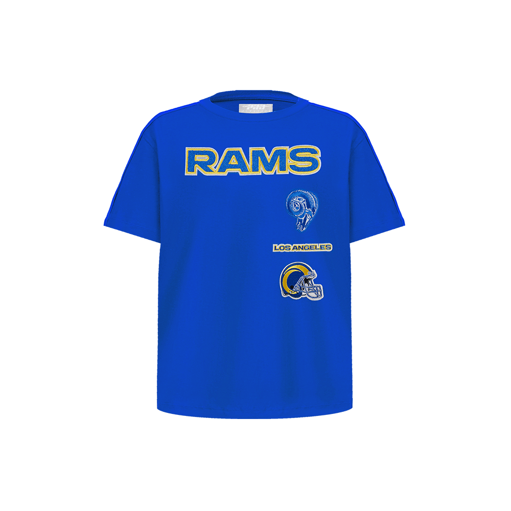 NFL LOS ANGELES RAMS RETRO CLASSIC LITTLE BOY'S SHORT SLEEVE TAPING T-Shirt (ROYAL BLUE) product image 1, provided for