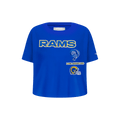 NFL LOS ANGELES RAMS RETRO CLASSIC LITTLE GIRL'S SHORT SLEEVE BOXY T-Shirt (ROYAL BLUE) product image 1, provided for visual