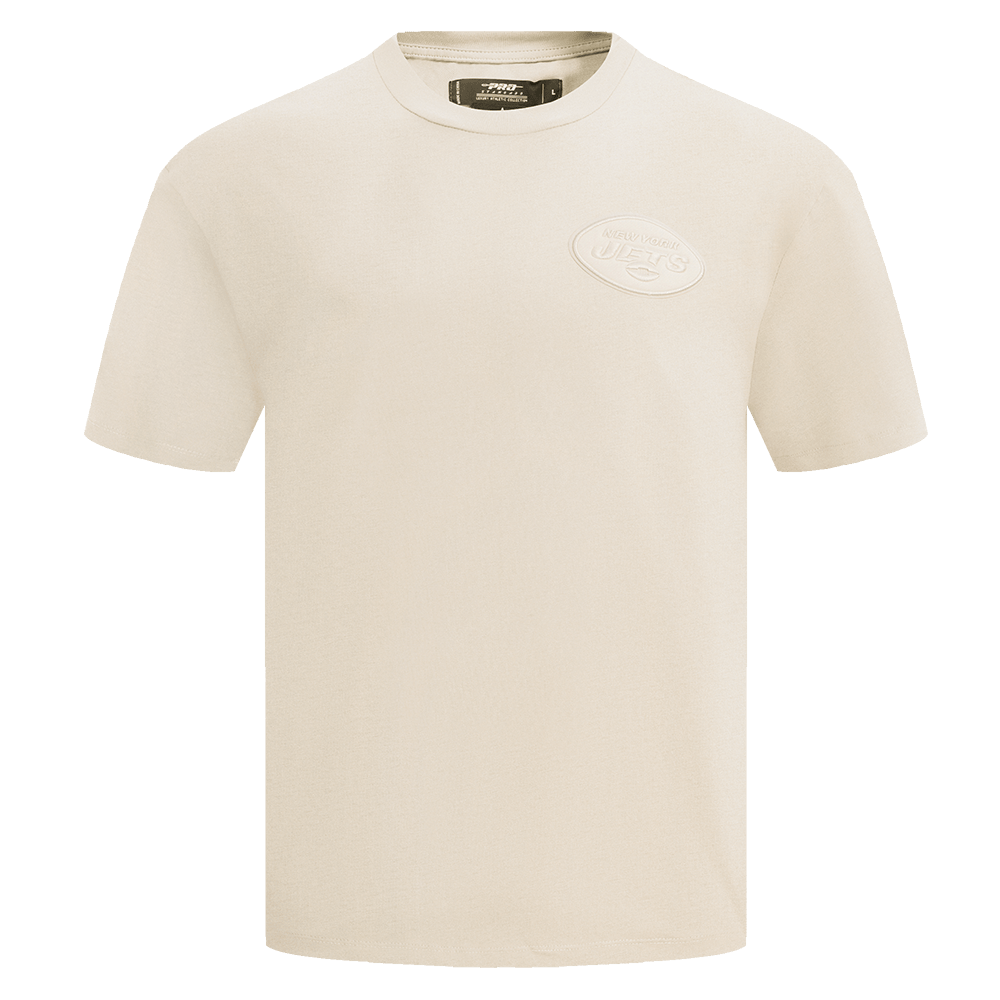 NFL NEW YORK JETS NEUTRAL Men COTTON JERSEY DROP SHOULDER T-Shirt (EGGSHELL) product image 1, provided for visual reference