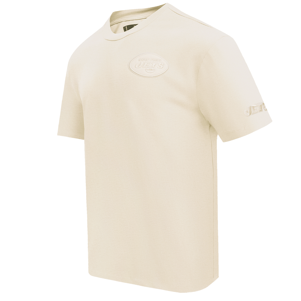 NFL NEW YORK JETS NEUTRAL Men COTTON JERSEY DROP SHOULDER T-Shirt (EGGSHELL) product image 2, provided for visual reference
