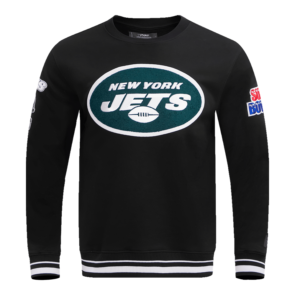 NFL NEW YORK JETS MASHUP Men RIB CREWNECK (BLACK) product image 1, provided for visual reference and product detail review