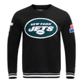 NFL NEW YORK JETS MASHUP Men RIB CREWNECK (BLACK) product image 1, provided for visual reference and product detail review