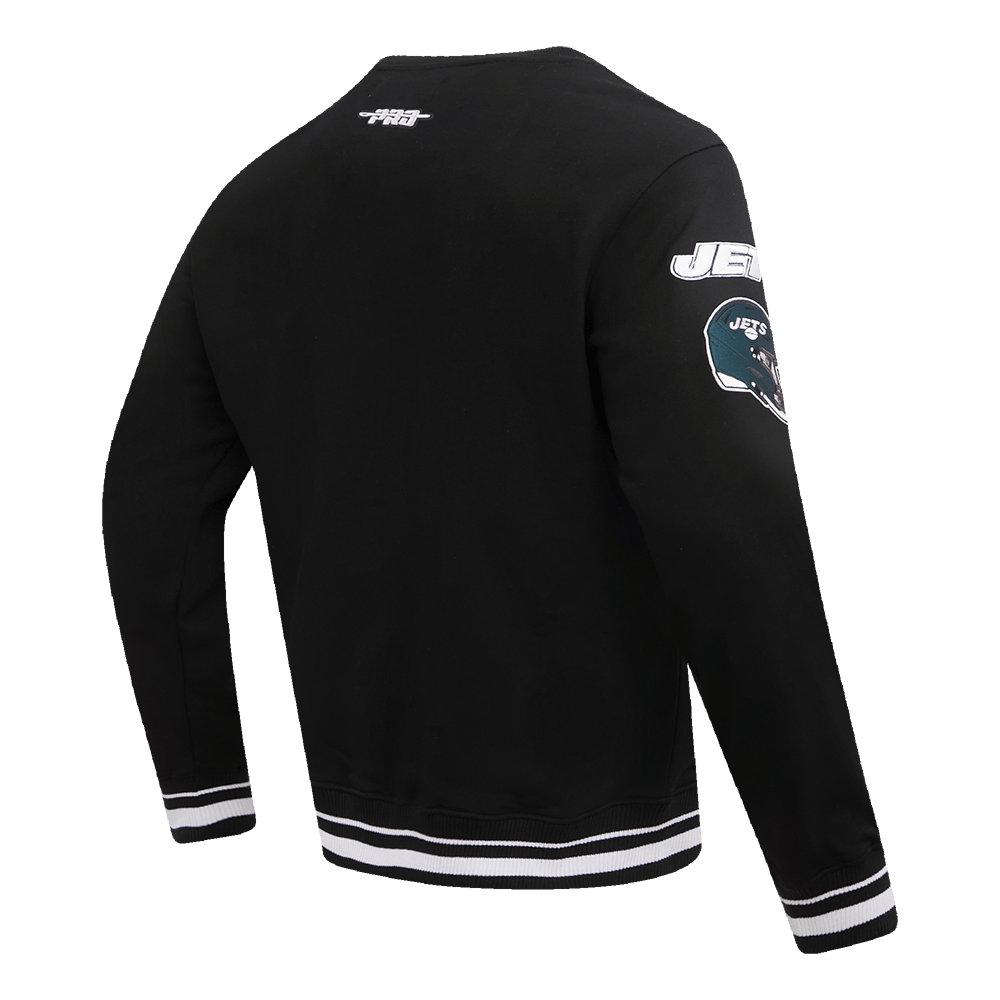NFL NEW YORK JETS MASHUP Men RIB CREWNECK (BLACK) product image 4, provided for visual reference and product detail review