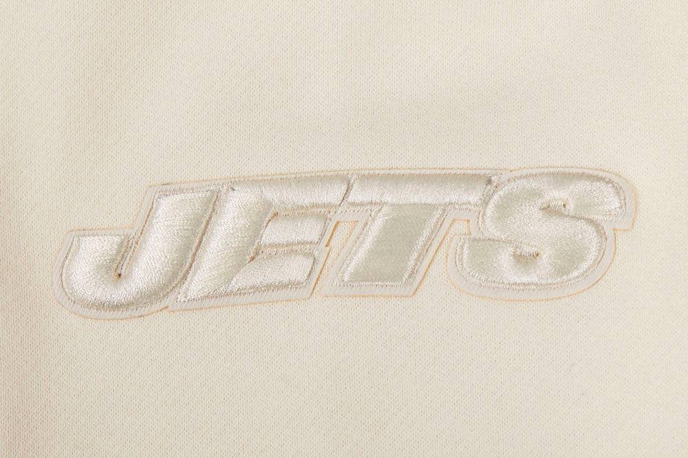 NFL NEW YORK JETS NEUTRAL Men DROP SHOULDER FLEECE PULLOVER HOODIE (EGGSHELL) product image 6, provided for visual reference