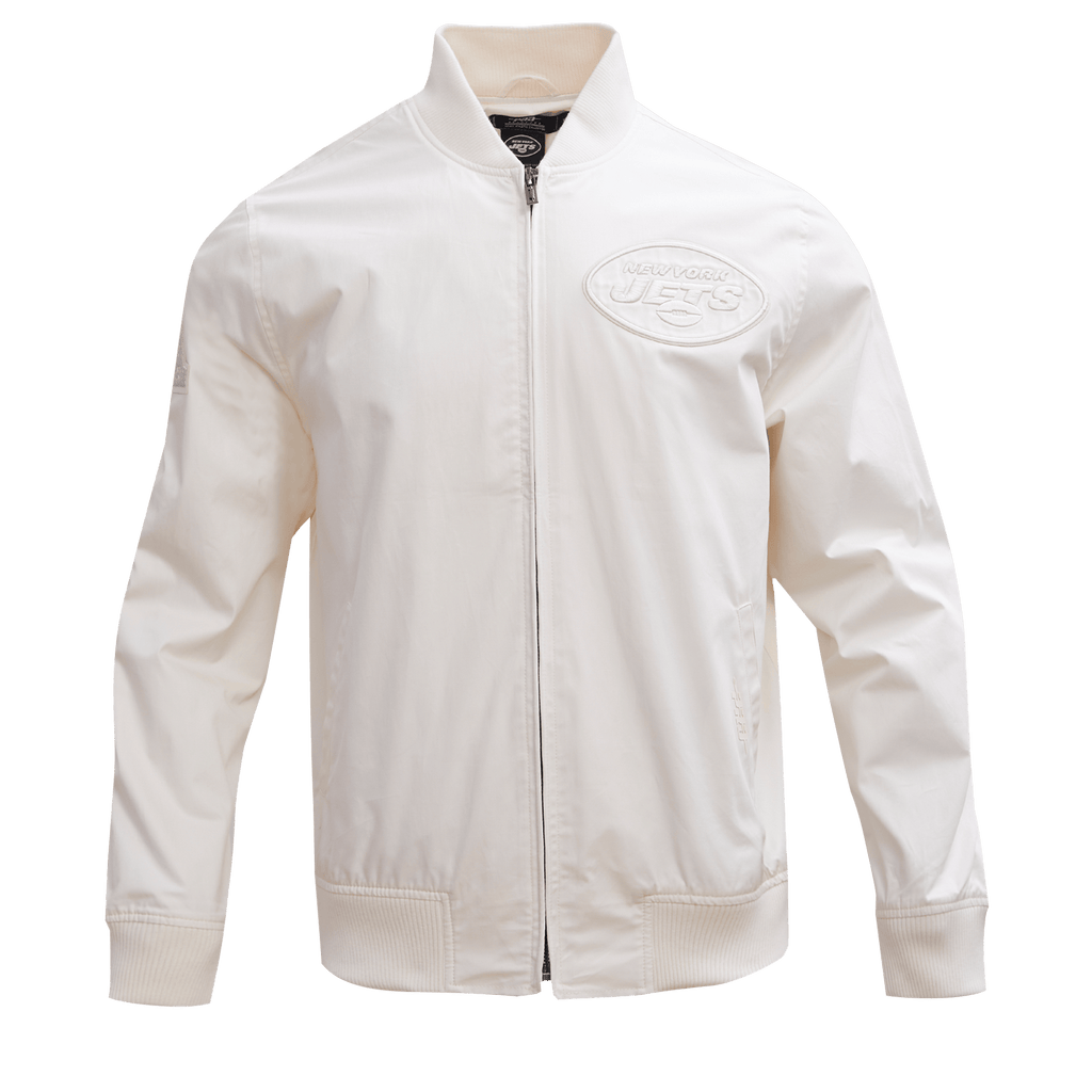 NFL NEW YORK JETS NEUTRAL Men TWILL JACKET (EGGSHELL) product image 1, provided for visual reference and product detail