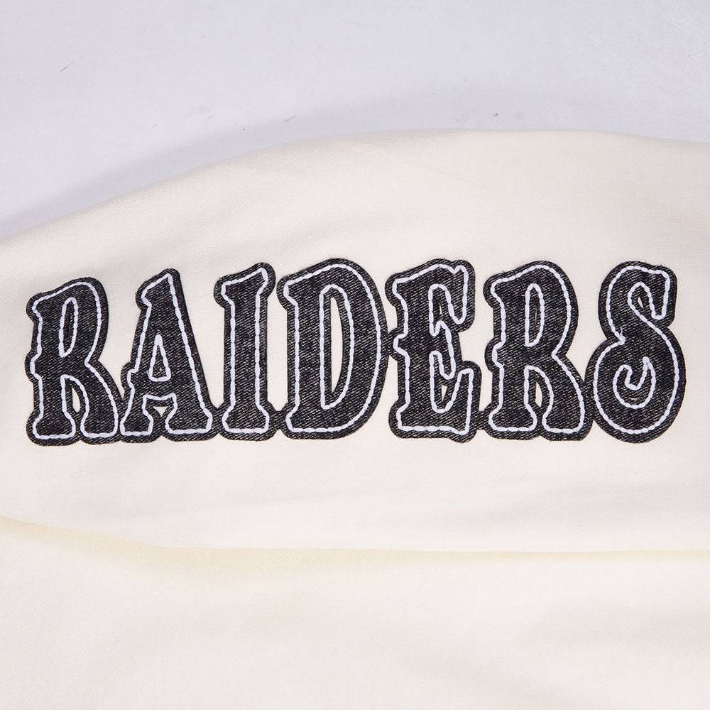 NFL LAS VEGAS RAIDERS REBEL ATHLETICS Men FLC CREWNECK (EGGSHELL) product image 6, provided for visual reference and product