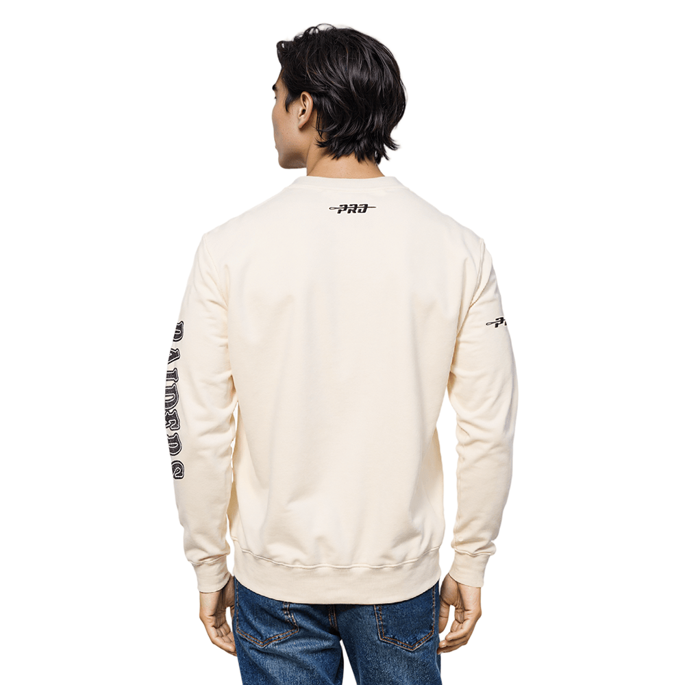 NFL LAS VEGAS RAIDERS REBEL ATHLETICS Men FLC CREWNECK (EGGSHELL) product image 1, provided for visual reference and product