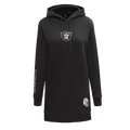 NFL LAS VEGAS RAIDERS CLASSIC Women HOODIE DRESS (BLACK) product image 1, provided for visual reference and product detail
