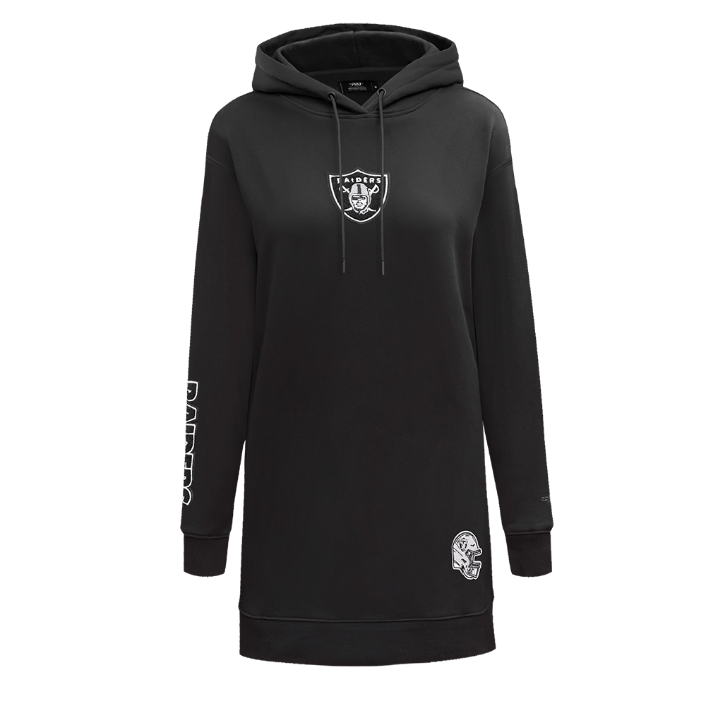 NFL LAS VEGAS RAIDERS CLASSIC Women HOODIE DRESS (BLACK) product image 1, provided for visual reference and product detail