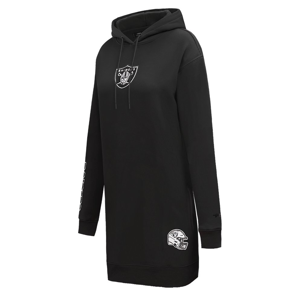 NFL LAS VEGAS RAIDERS CLASSIC Women HOODIE DRESS (BLACK) product image 2, provided for visual reference and product detail