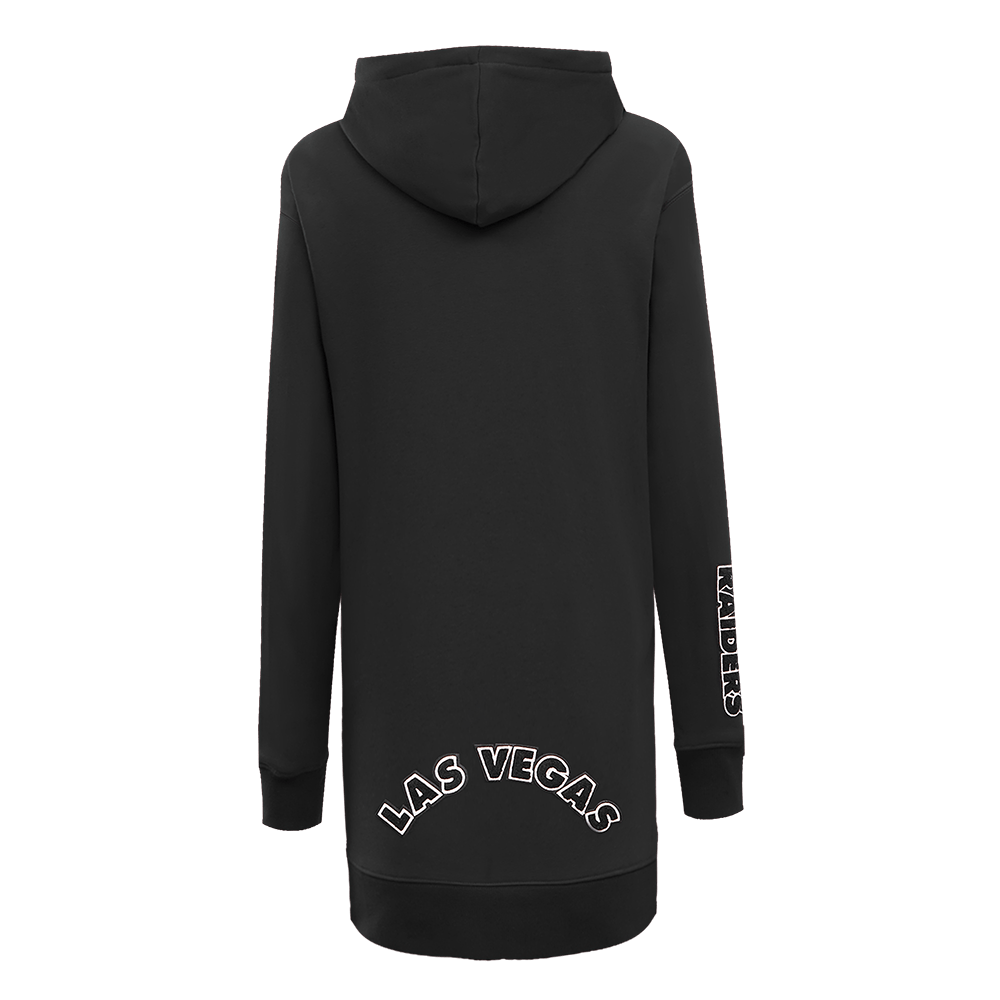 NFL LAS VEGAS RAIDERS CLASSIC Women HOODIE DRESS (BLACK) product image 3, provided for visual reference and product detail