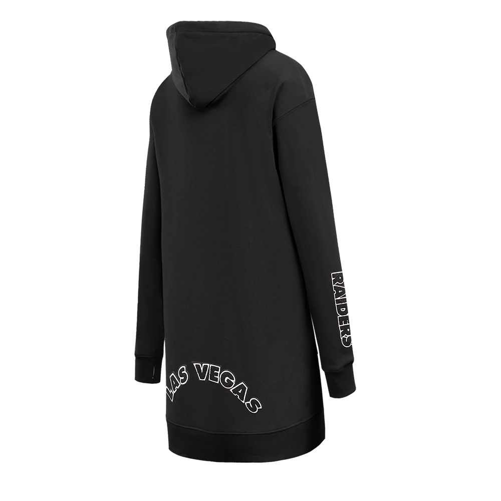 NFL LAS VEGAS RAIDERS CLASSIC Women HOODIE DRESS (BLACK) product image 4, provided for visual reference and product detail