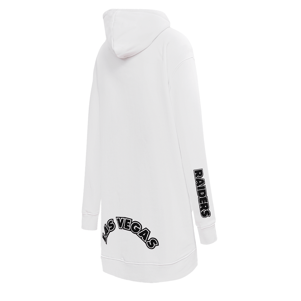 NFL LAS VEGAS RAIDERS CLASSIC Women HOODIE DRESS (WHITE) product image 2, provided for visual reference and product detail