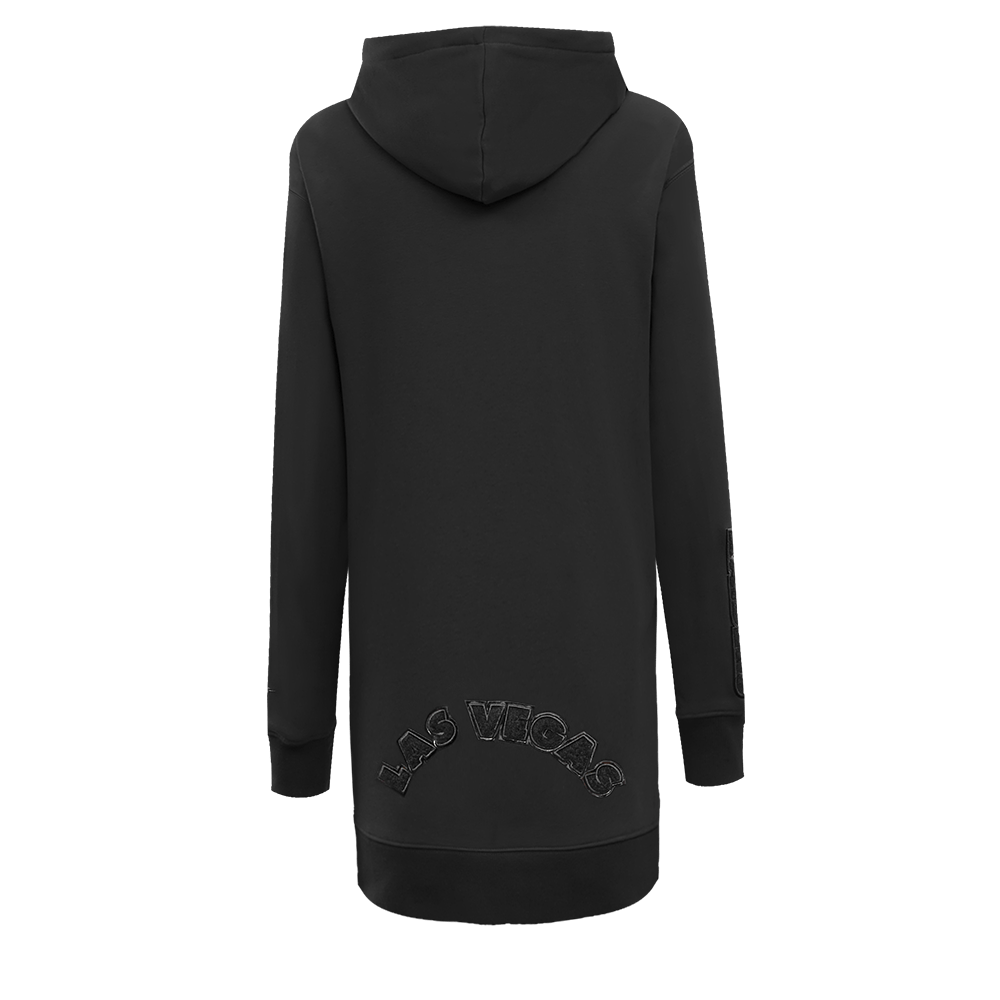 NFL LAS VEGAS RAIDERS TRIPLE BLACK Women HOODIE DRESS (TRIPLE BLACK) product image 4, provided for visual reference and