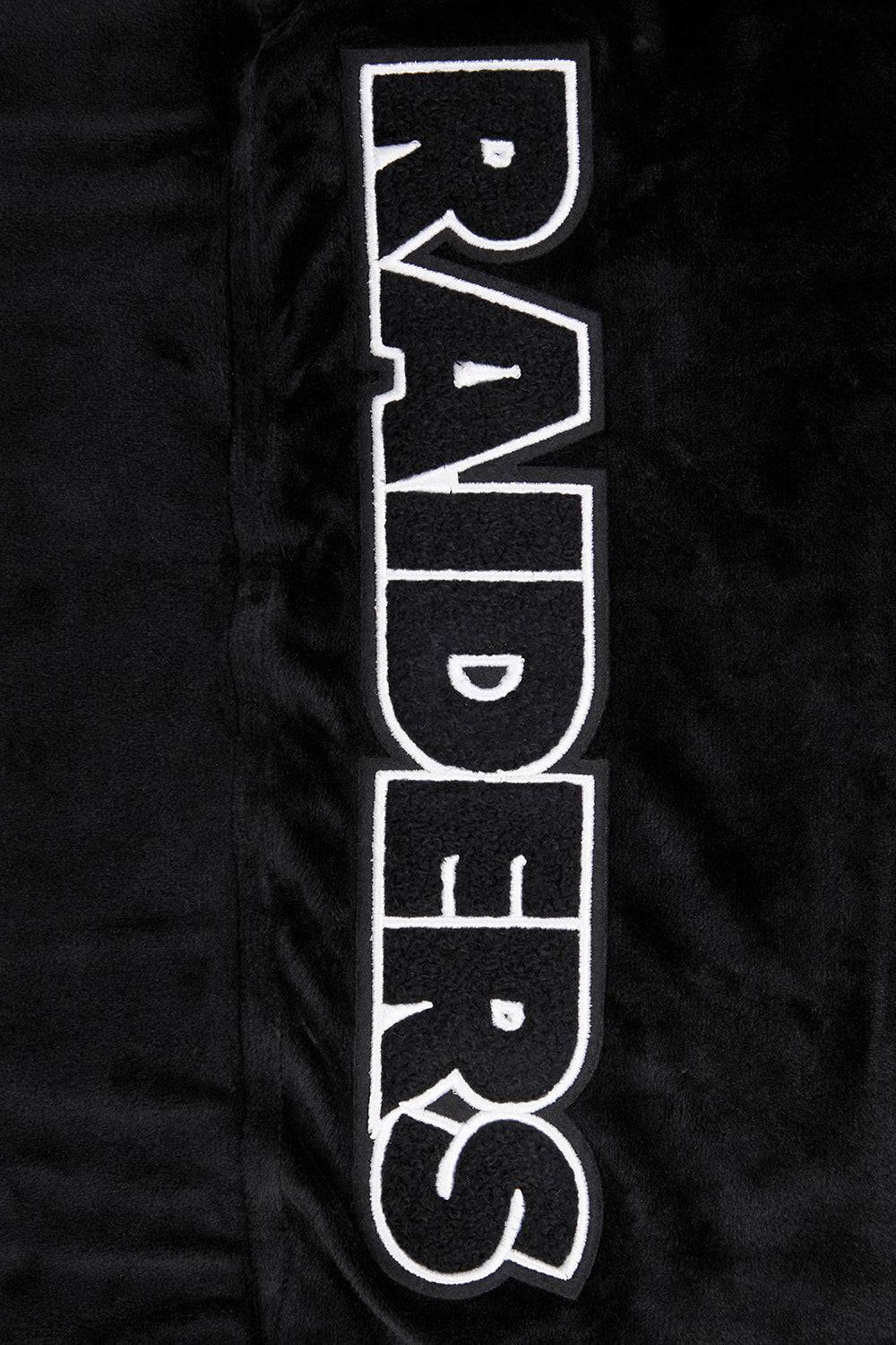 NFL LAS VEGAS RAIDERS CLASSIC Women VELOUR FULL ZIP PULLOVER HOODIE (BLACK) product image 5, provided for visual reference