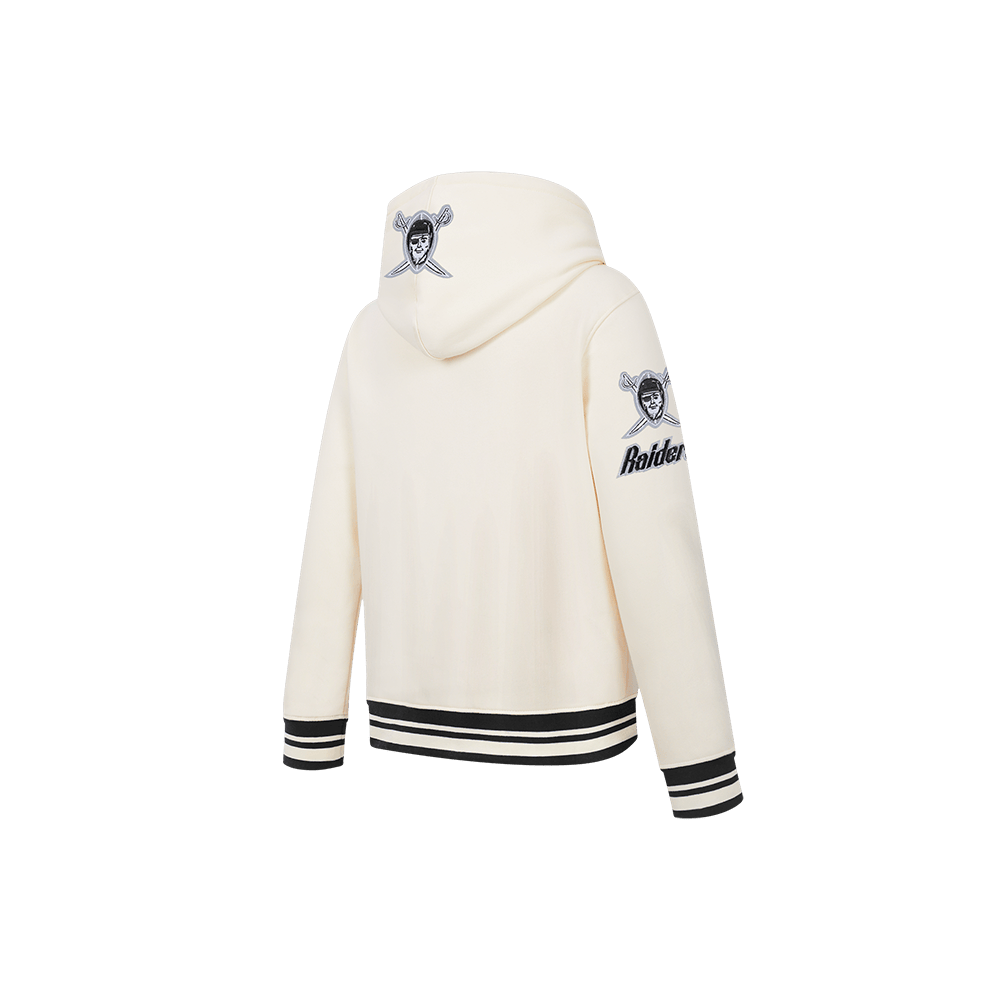 NFL Las Vegas Raiders Retro Classic Little Boy'S Rib Fleece Pullover Hoodie (Eggshell/ Black) product image 4, provided for