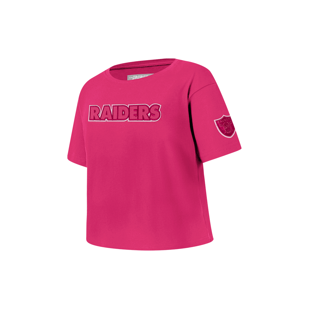 NFL LAS VEGAS RAIDERS TRIPLE PINK LITTLE GIRL'S SHORT SLEEVE BOXY T-Shirt (BEETROOT PURPLE) product image 2, provided for