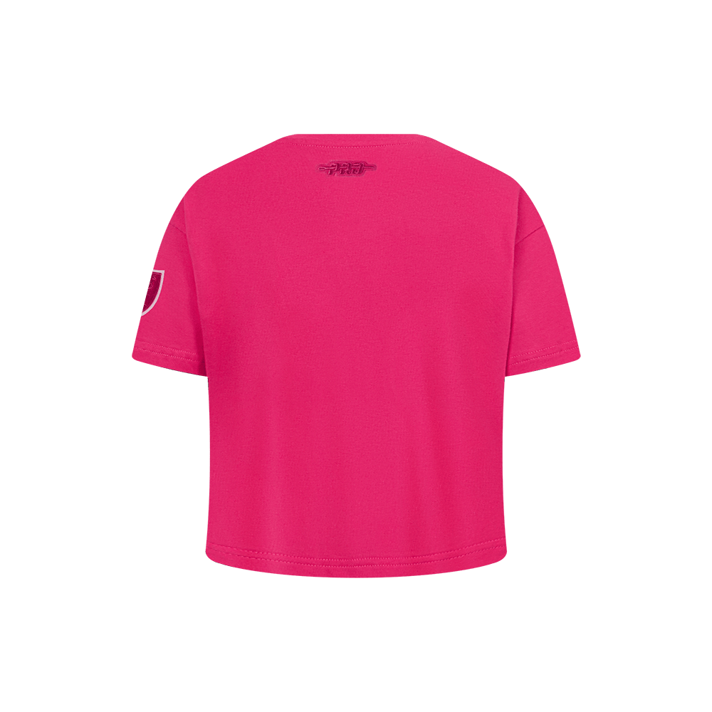 NFL LAS VEGAS RAIDERS TRIPLE PINK LITTLE GIRL'S SHORT SLEEVE BOXY T-Shirt (BEETROOT PURPLE) product image 3, provided for