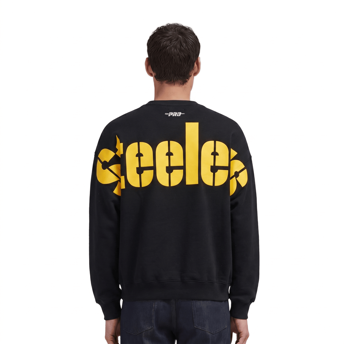 NFL PITTSBURGH STEELERS PLAYBACK Men CREWNECK SWEATSHIRT (BLACK) product image 2, provided for visual reference and product