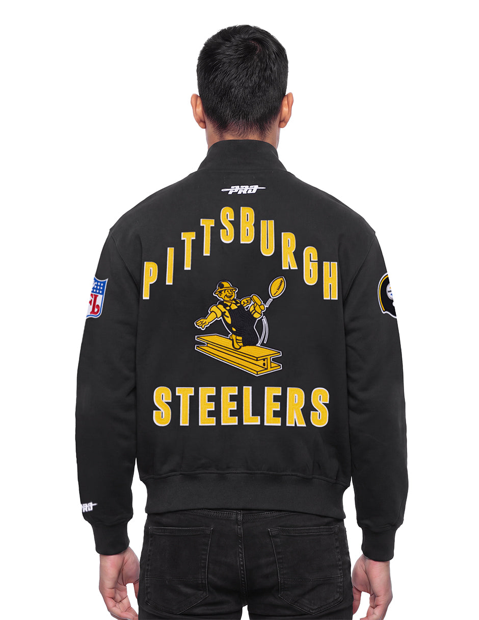 NFL PITTSBURGH STEELERS ON TOP Men TRACK JACKET (BLACK) product image 3, provided for visual reference and product detail