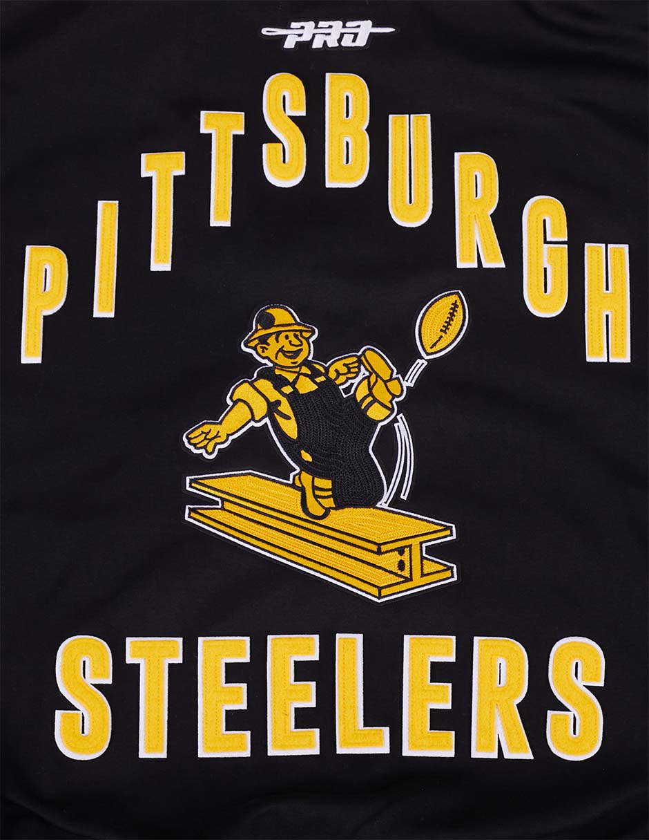 NFL PITTSBURGH STEELERS ON TOP Men TRACK JACKET (BLACK) product image 5, provided for visual reference and product detail