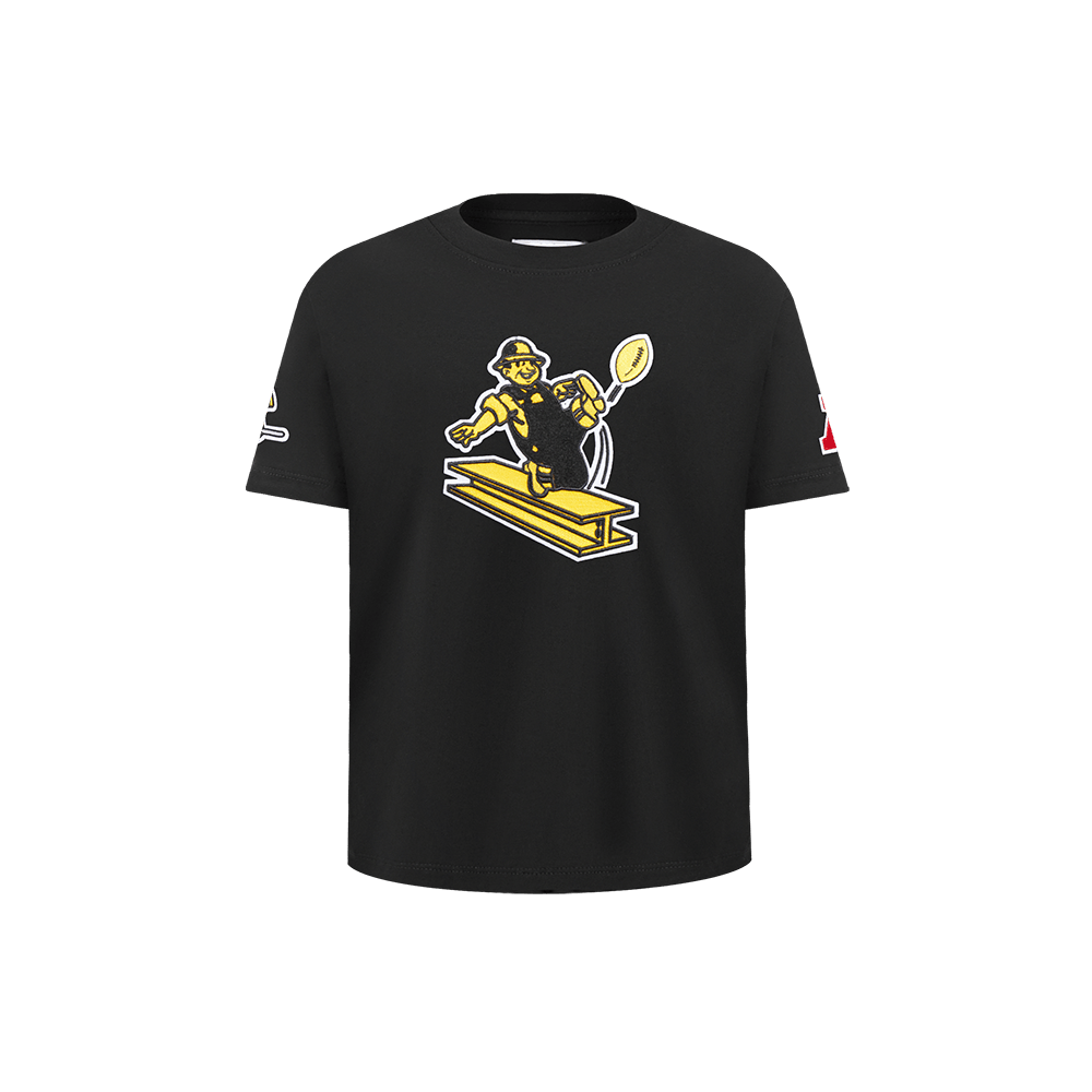 NFL PITTSBURGH STEELERS RETRO CLASSIC LITTLE BOY'S SHORT SLEEVE T-Shirt (BLACK) product image 1, provided for visual