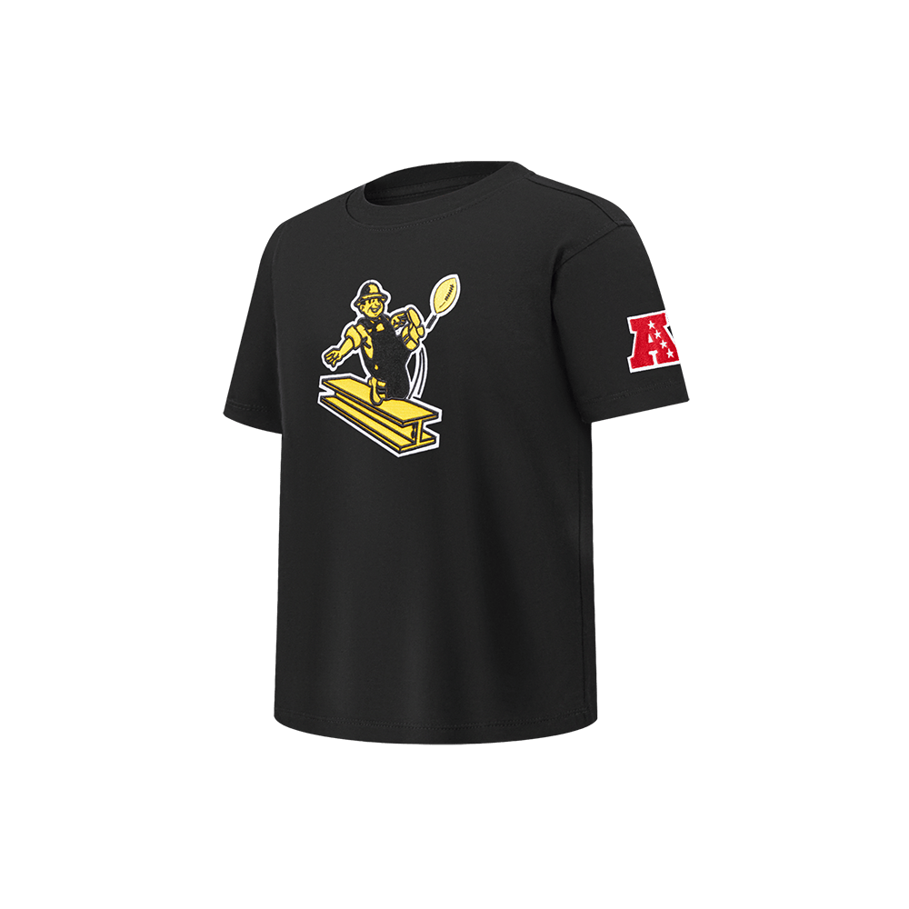 NFL PITTSBURGH STEELERS RETRO CLASSIC LITTLE BOY'S SHORT SLEEVE T-Shirt (BLACK) product image 2, provided for visual
