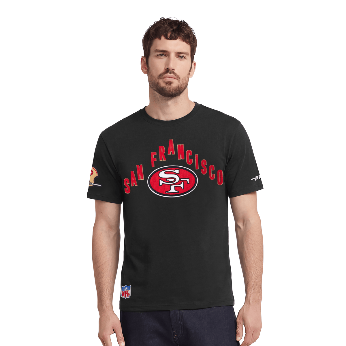 NFL SAN FRANCISCO 49ERS ON TOP Men S/S T-Shirt (BLACK) product image 1, provided for visual reference and product detail