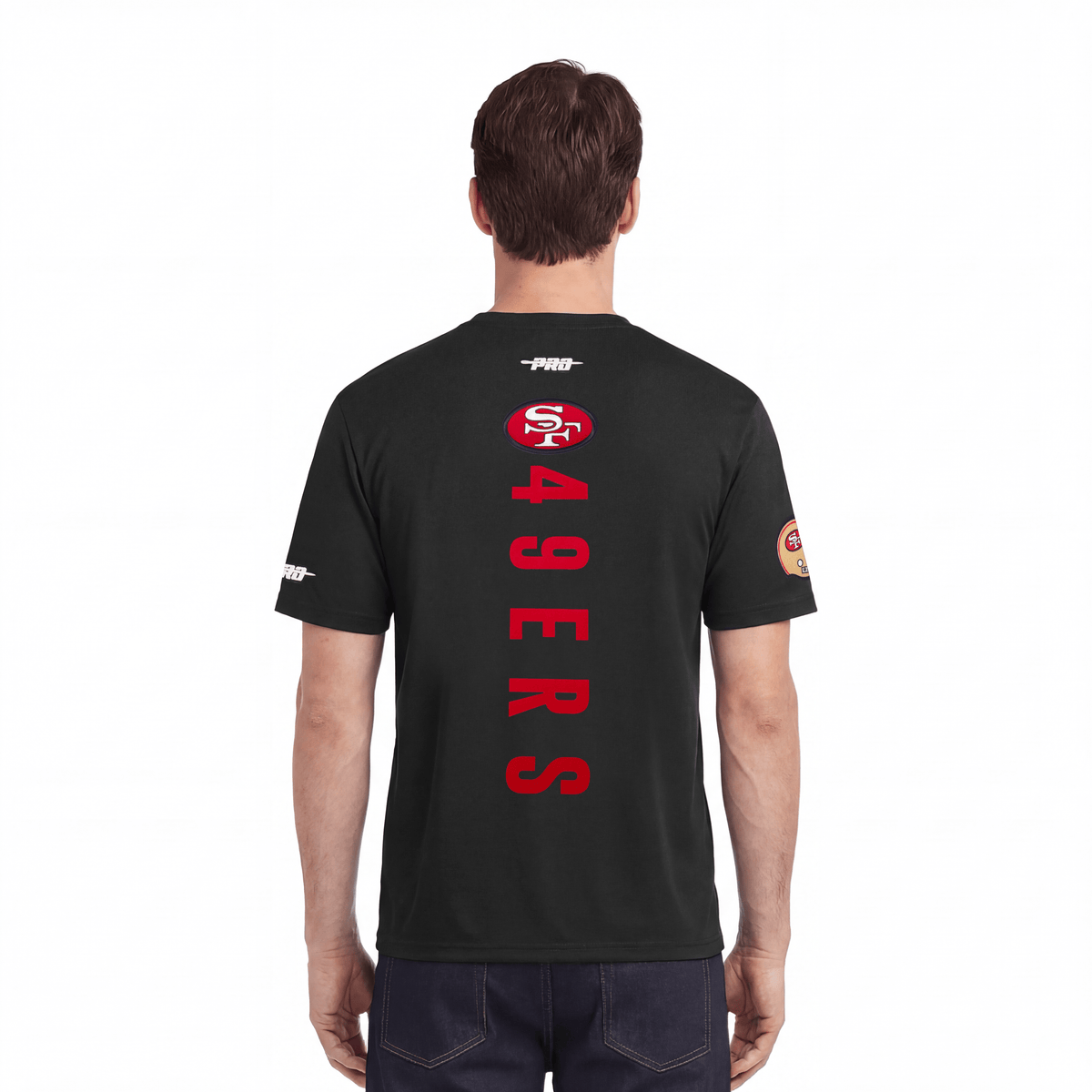 NFL SAN FRANCISCO 49ERS ON TOP Men S/S T-Shirt (BLACK) product image 2, provided for visual reference and product detail