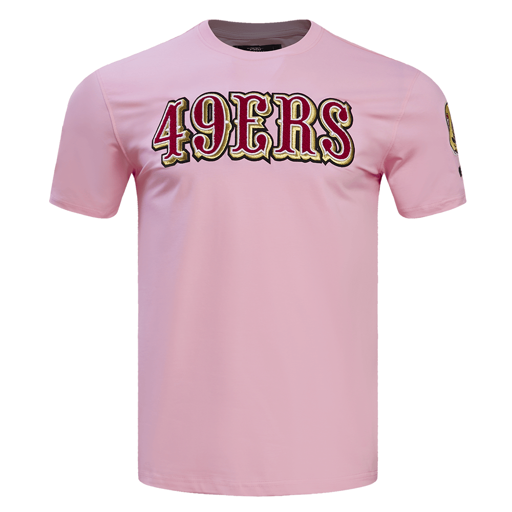 NFL SAN FRANCISCO 49ERS LOGO PRO TEAM Men T-Shirt (PINK) product image 1, provided for visual reference and product detail
