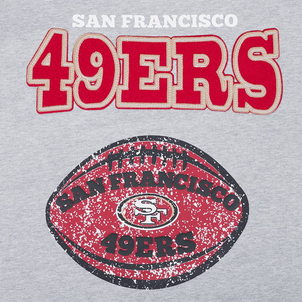 NFL SAN FRANCISCO 49ERS DAY ONE Men PULL OVER HOODIE (HEATHER GRAY/RED) product image 5, provided for visual reference and