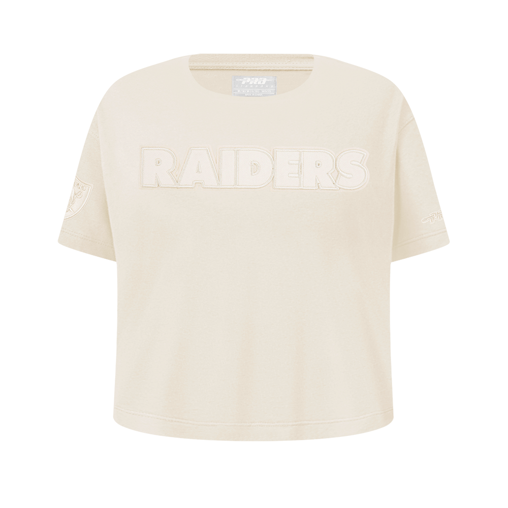 NFL SAN FRANCISCO 49ERS NEUTRAL BIG GIRL'S SHORT SLEEVE BOXY T-Shirt (EGGSHELL) product image 1, provided for visual