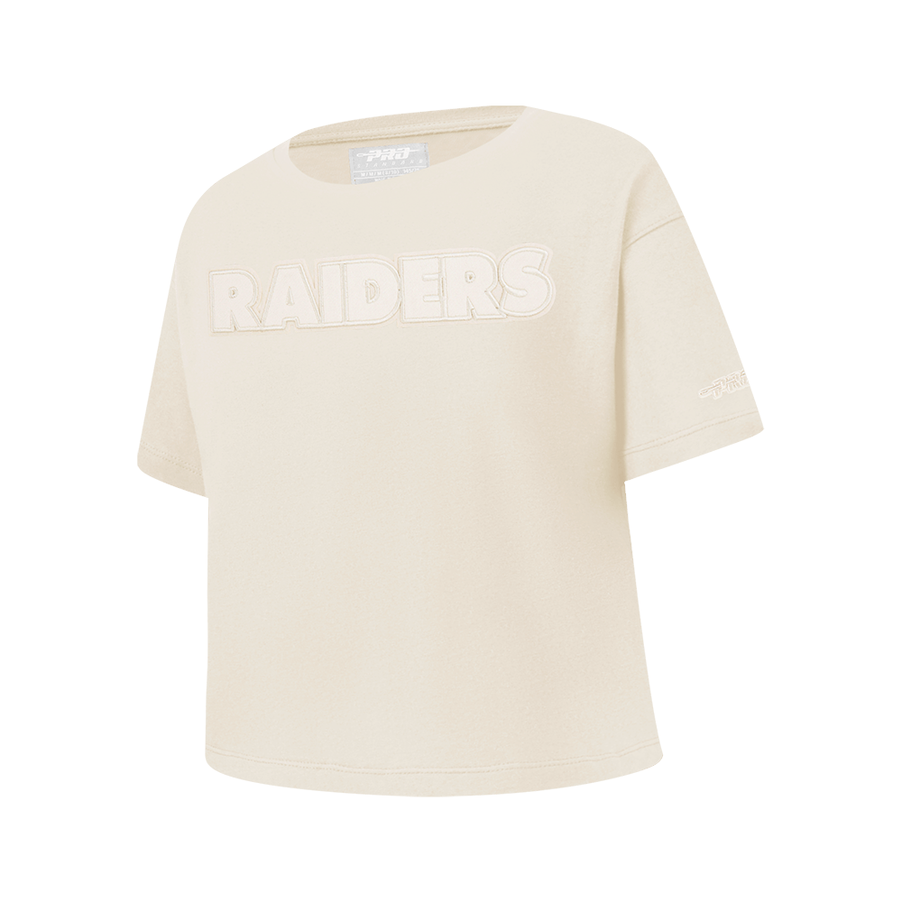 NFL SAN FRANCISCO 49ERS NEUTRAL BIG GIRL'S SHORT SLEEVE BOXY T-Shirt (EGGSHELL) product image 2, provided for visual