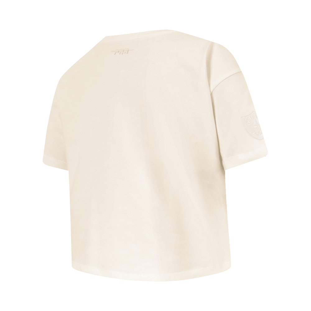NFL SAN FRANCISCO 49ERS NEUTRAL BIG GIRL'S SHORT SLEEVE BOXY T-Shirt (EGGSHELL) product image 4, provided for visual