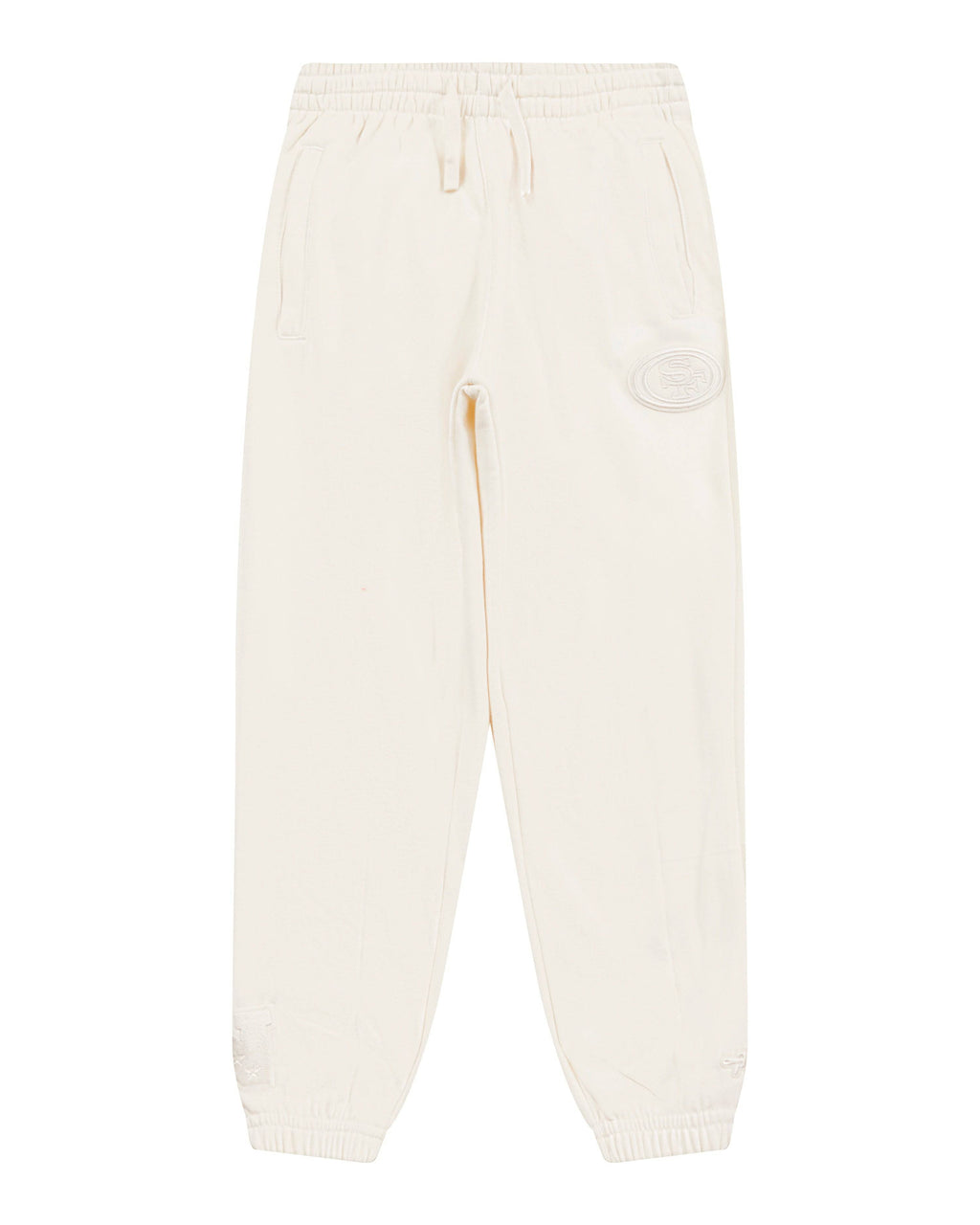 NFL San Francisco 49Ers Neutral Little Boy'S Flc Sweatpant (Eggshell) product image 2, provided for visual reference and