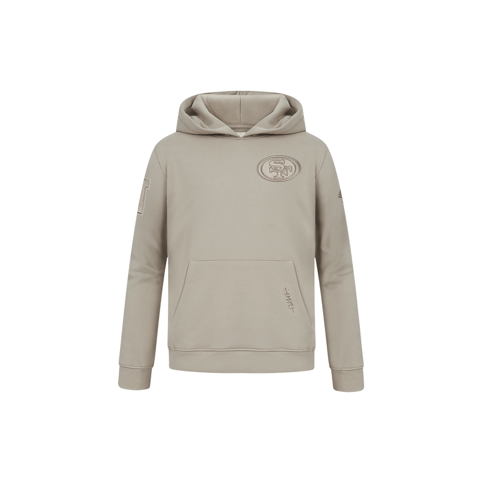 NFL San Francisco 49Ers Neutral Little Boy'S Fleece Pullover Hoodie (Taupe) product image 1, provided for visual reference