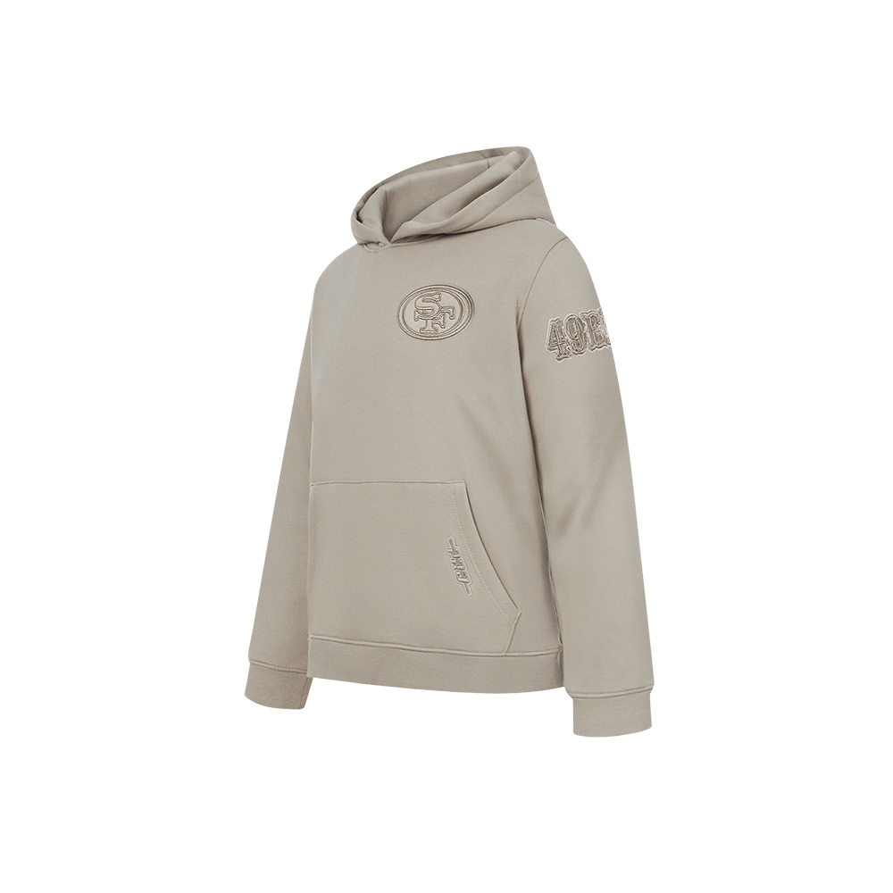 NFL San Francisco 49Ers Neutral Little Boy'S Fleece Pullover Hoodie (Taupe) product image 2, provided for visual reference
