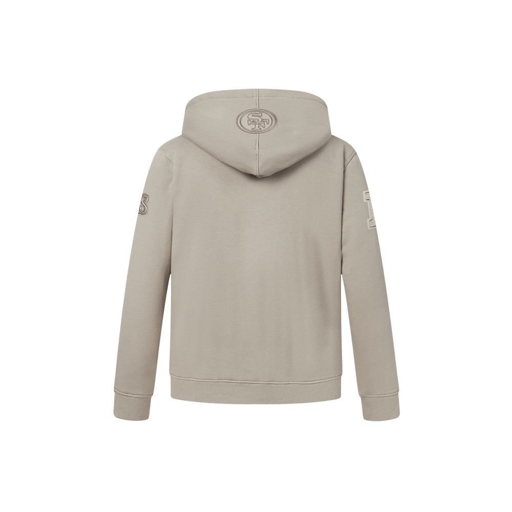 NFL San Francisco 49Ers Neutral Little Boy'S Fleece Pullover Hoodie (Taupe) product image 3, provided for visual reference
