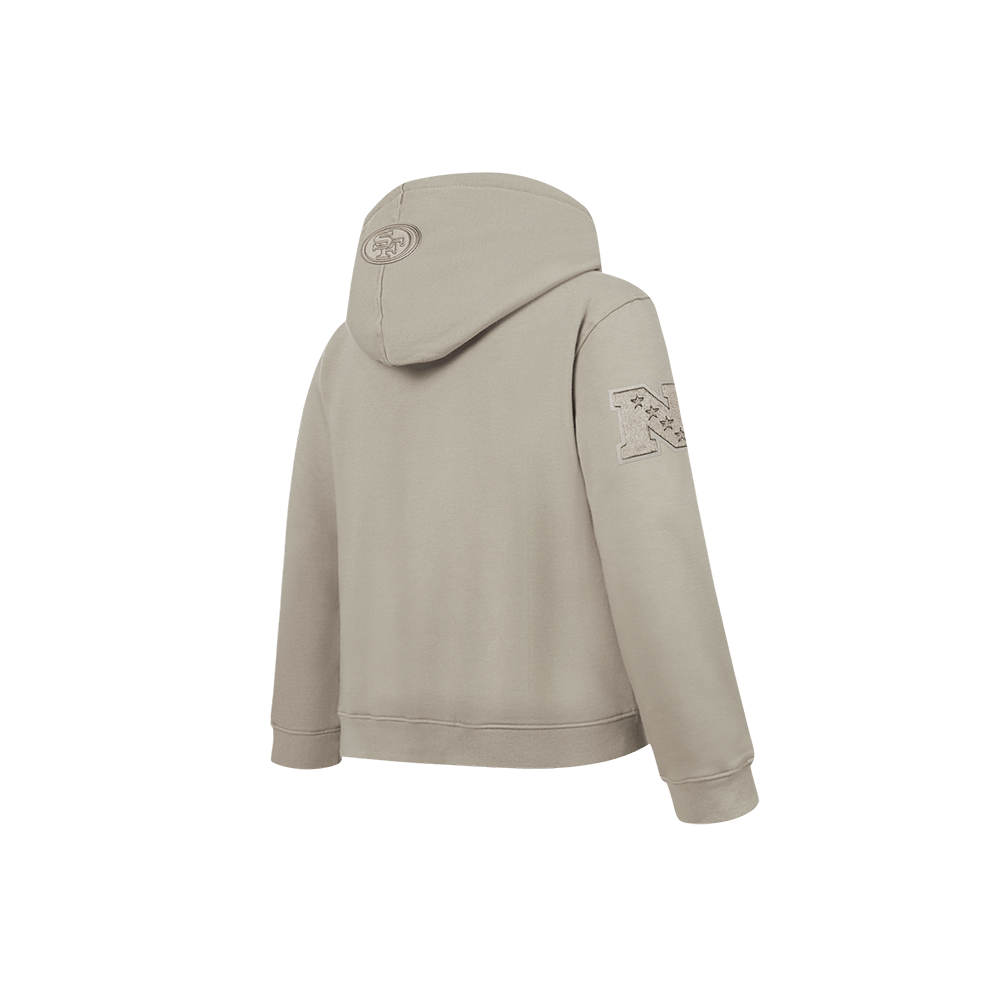 NFL San Francisco 49Ers Neutral Little Boy'S Fleece Pullover Hoodie (Taupe) product image 4, provided for visual reference