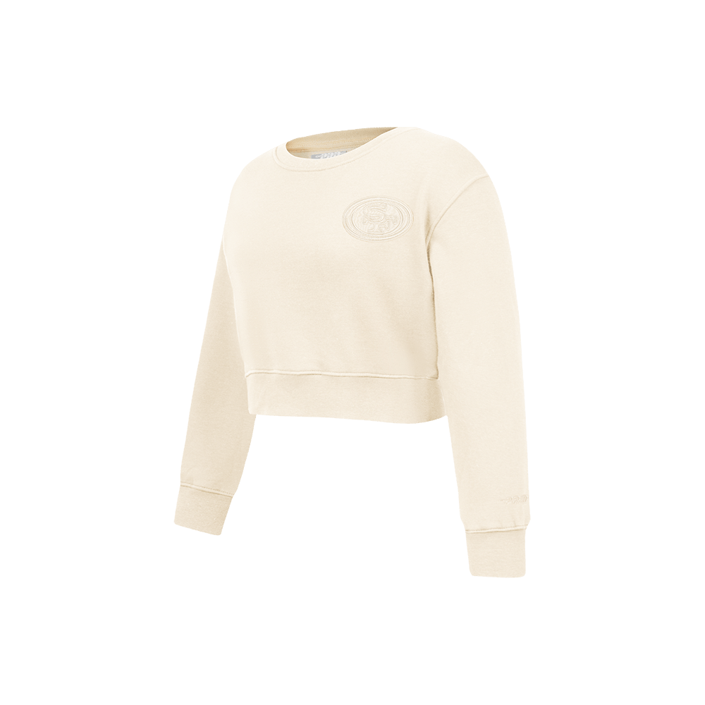 NFL San Francisco 49Ers Neutral Little Girl'S Fleece Crewneck (Eggshell) product image 2, provided for visual reference and
