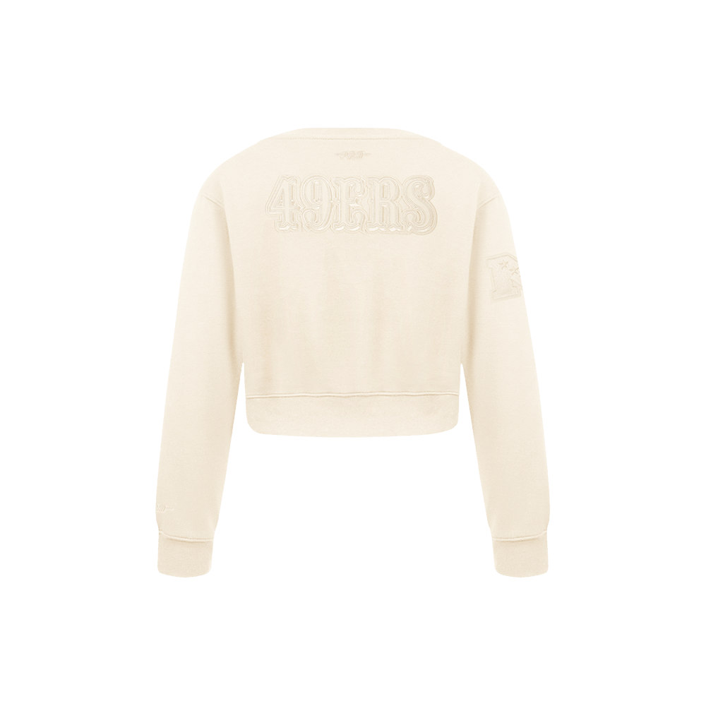 NFL San Francisco 49Ers Neutral Little Girl'S Fleece Crewneck (Eggshell) product image 3, provided for visual reference and