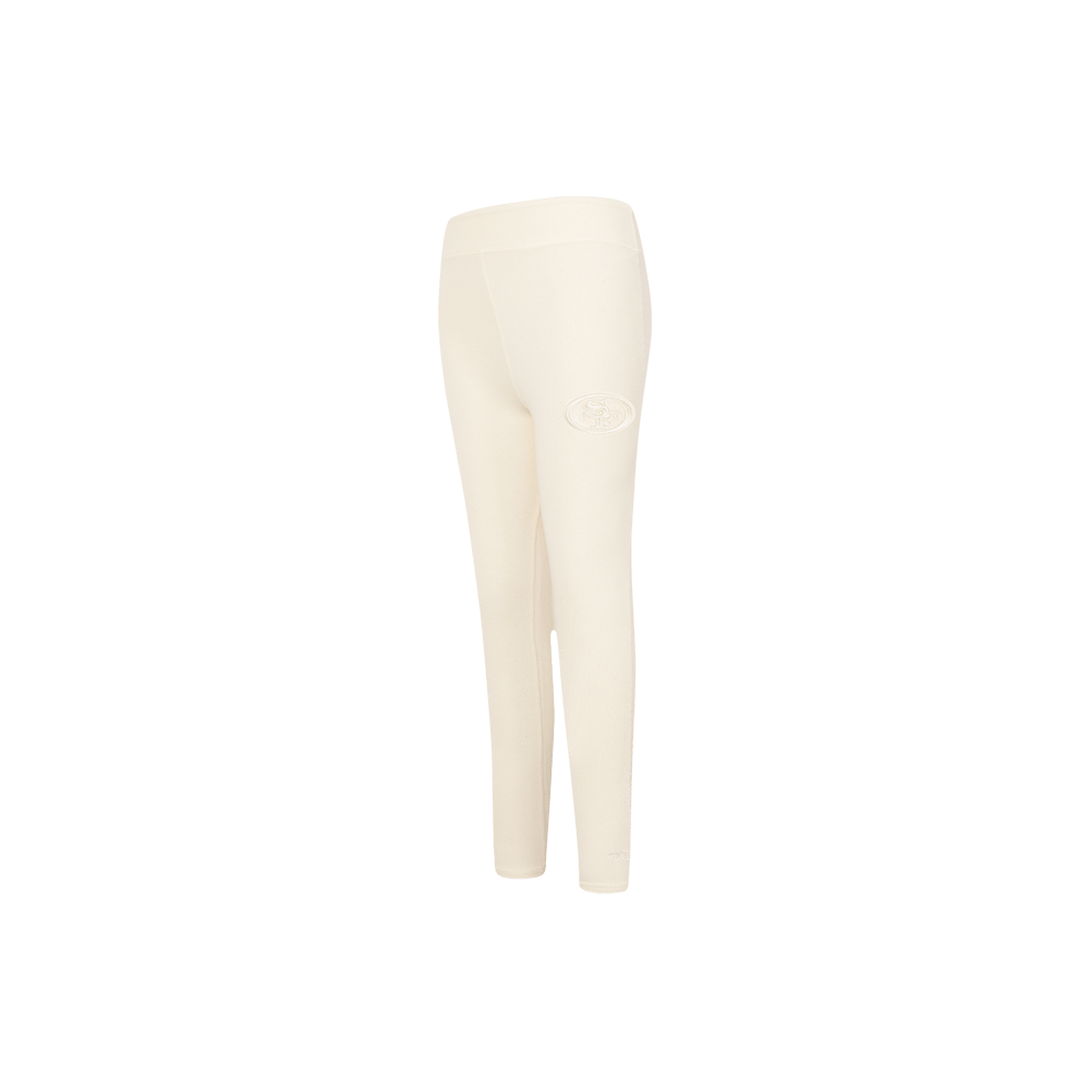 NFL San Francisco 49Ers Neutral Little Girl'S Legging (Eggshell) product image 1, provided for visual reference and product