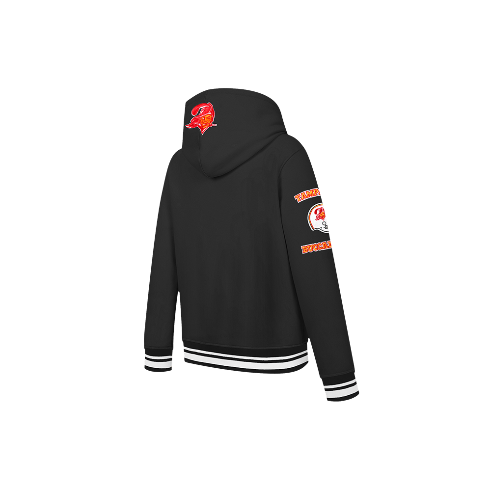 NFL Tampa Bay Buccaneers Retro Classic Little Boy'S Rib Fleece Pullover Hoodie (Black) product image 4, provided for visual