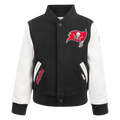 NFL Tampa Bay Buccaneers Classic Little Boy'S Wool Varsity Jacket (Black/White) product image 1, provided for visual