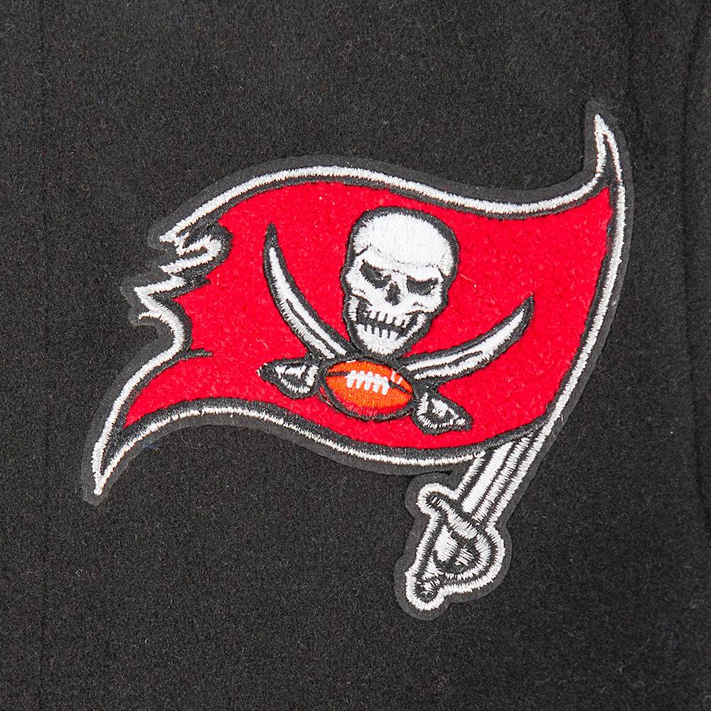 NFL Tampa Bay Buccaneers Classic Little Boy'S Wool Varsity Jacket (Black/White) product image 10, provided for visual