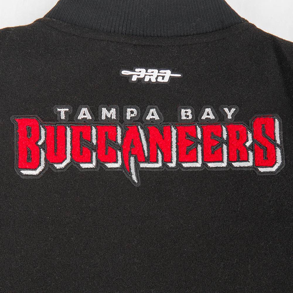 NFL Tampa Bay Buccaneers Classic Little Boy'S Wool Varsity Jacket (Black/White) product image 5, provided for visual