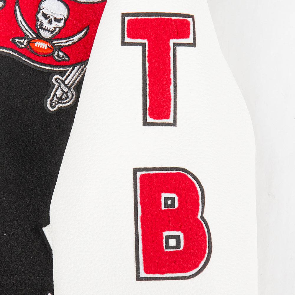NFL Tampa Bay Buccaneers Classic Little Boy'S Wool Varsity Jacket (Black/White) product image 7, provided for visual