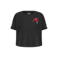NFL TAMPA BAY BUCCANEERS CLASSIC LITTLE GIRL'S SHORT SLEEVE BOXY T-Shirt (BLACK) product image 1, provided for visual