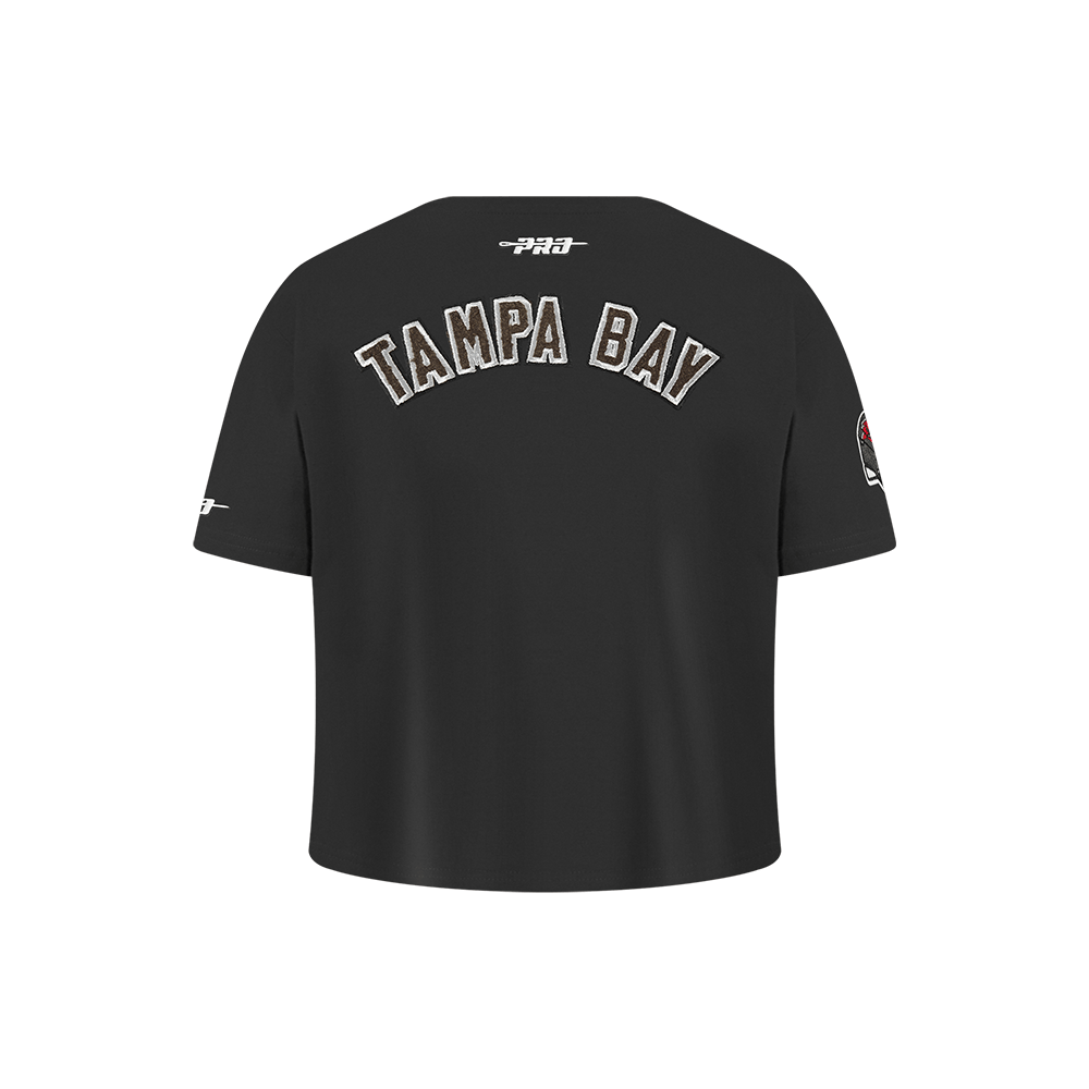 NFL TAMPA BAY BUCCANEERS CLASSIC LITTLE GIRL'S SHORT SLEEVE BOXY T-Shirt (BLACK) product image 3, provided for visual